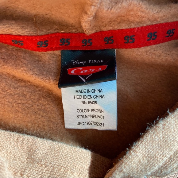 Disney Pixar Cars Lightning McQueen Hooded Sweatshirt 3T - Picture 4 of 4